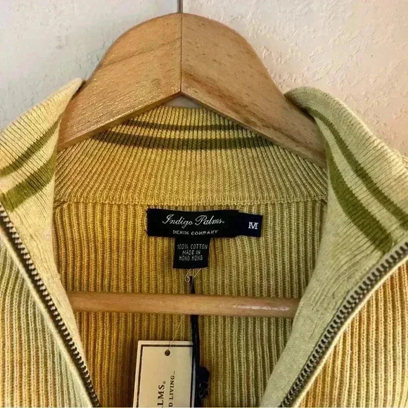 Indigo Palms 1/4 Zip Ribbed Sweater - Picture 3 of 9